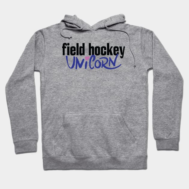 Field Hockey Unicorn Hoodie by ProjectX23Red